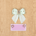 Jirai with Green 4 Options Rhinestones Kei Bow Hairclip Shimmering Mint