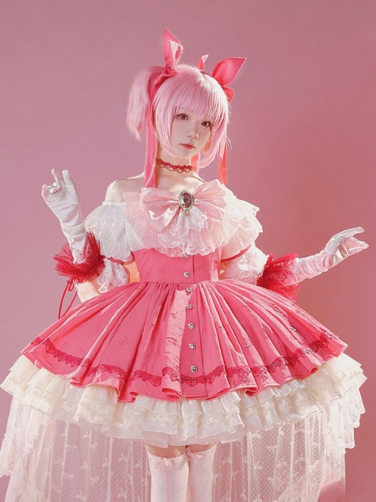 Puella Magi Madoka Magica Kaname Madoka Cosplay-Kostüm im Lolita-Stil