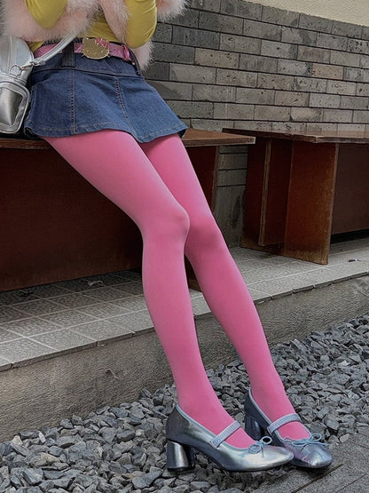 9つのオプション 100D 厚手タイツ