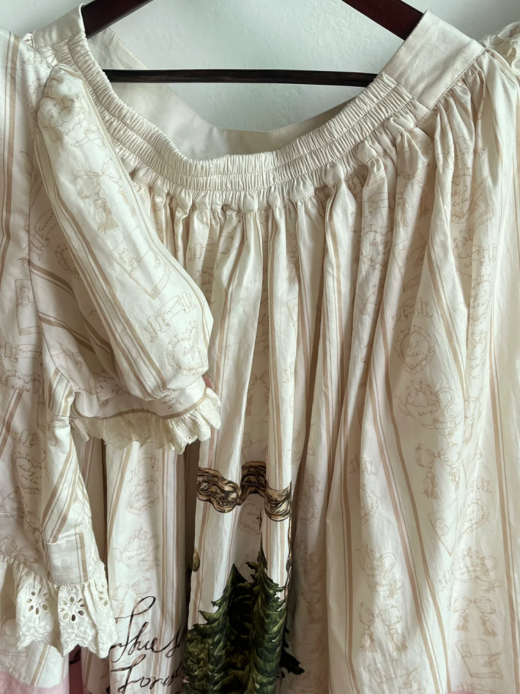 Blouse Available and Short Toys Grils Little Print Sleeves Plus Creamy + Skirt Set Sizes