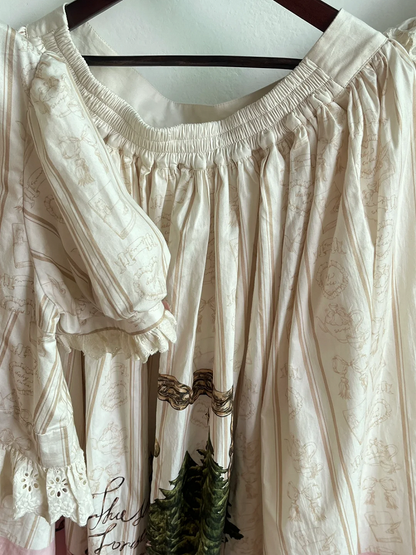 Blouse Available and Short Toys Grils Little Print Sleeves Plus Creamy + Skirt Set Sizes