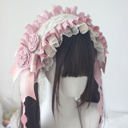 Details 7 Options Color Ruffled Bowknot Design Hairband Floral