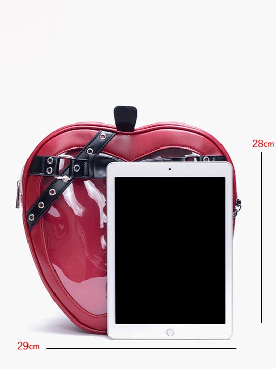 Apple Backpack: Accents Ita Bow Belt Edgy Red