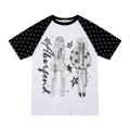 Monochrome Pixel-Printed Tee with Retro Graphic - Languid Park