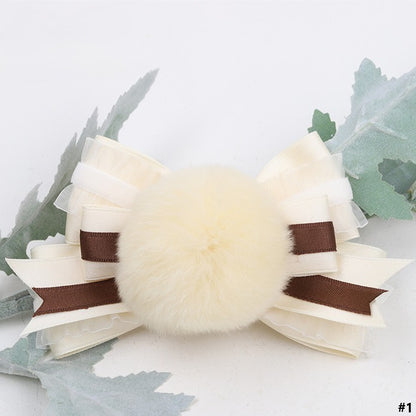 Brown Bowknot Options Hairclip 2 Lolita Yellow Sweet