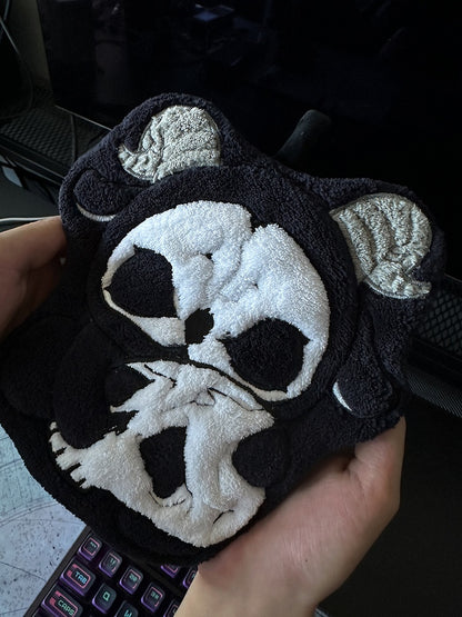 Black and Reaper White Towel Hand Gothic Grim