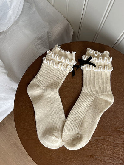 5 Style Ear and Socks Lolita Wood Wool Design Bow Butterfly Colors with
