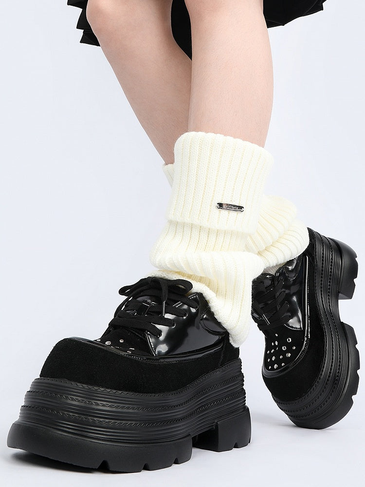 Functional Black Platforms Embellishments System Punk Lacing Stud