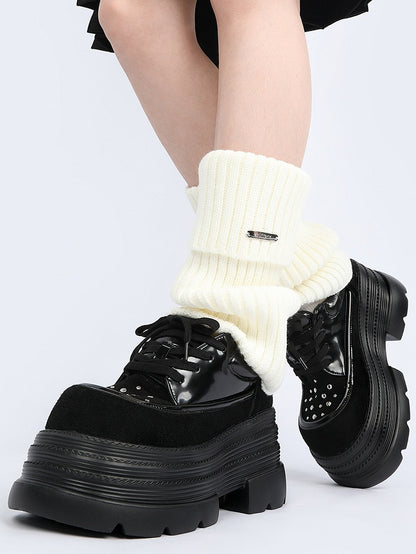 Functional Black Platforms Embellishments System Punk Lacing Stud