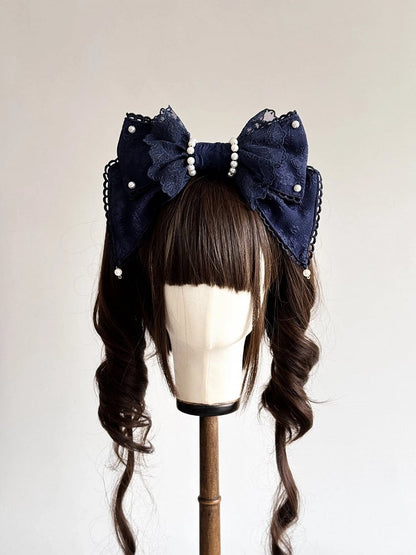 KC Lace Bow (Multi-Colorways) Large Pearl