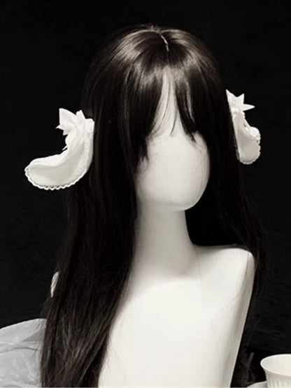 White Lamb Ears Hairclip