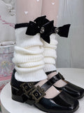 Bowknot mit Details Schwarz Schwarz/Weiß Beinlinge