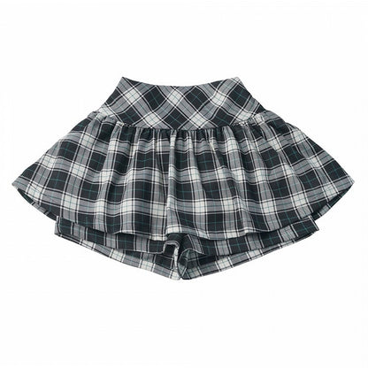 Black and White Plaid Skort - PINK SAVIOR