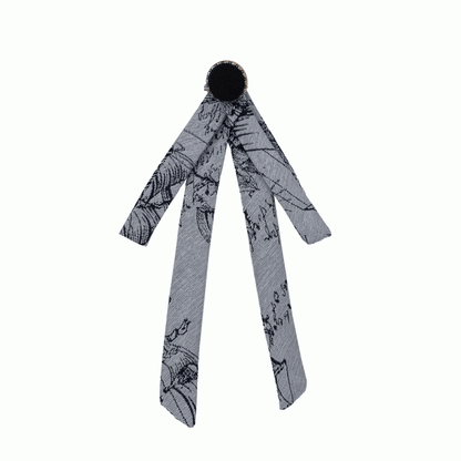 Krawatte Jacquard Schleife Grau
