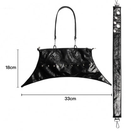 Gothic Schwarze Punk Nieten Umhängetasche