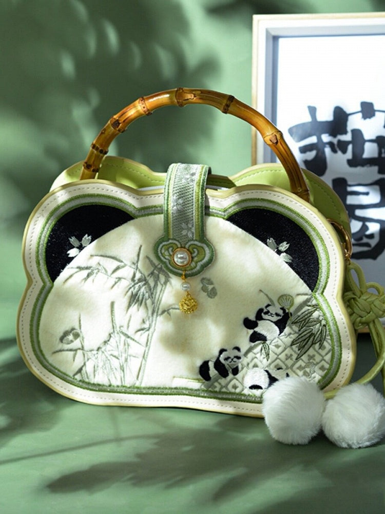 Traditional Panda Bamboo Bag - Miss Cat