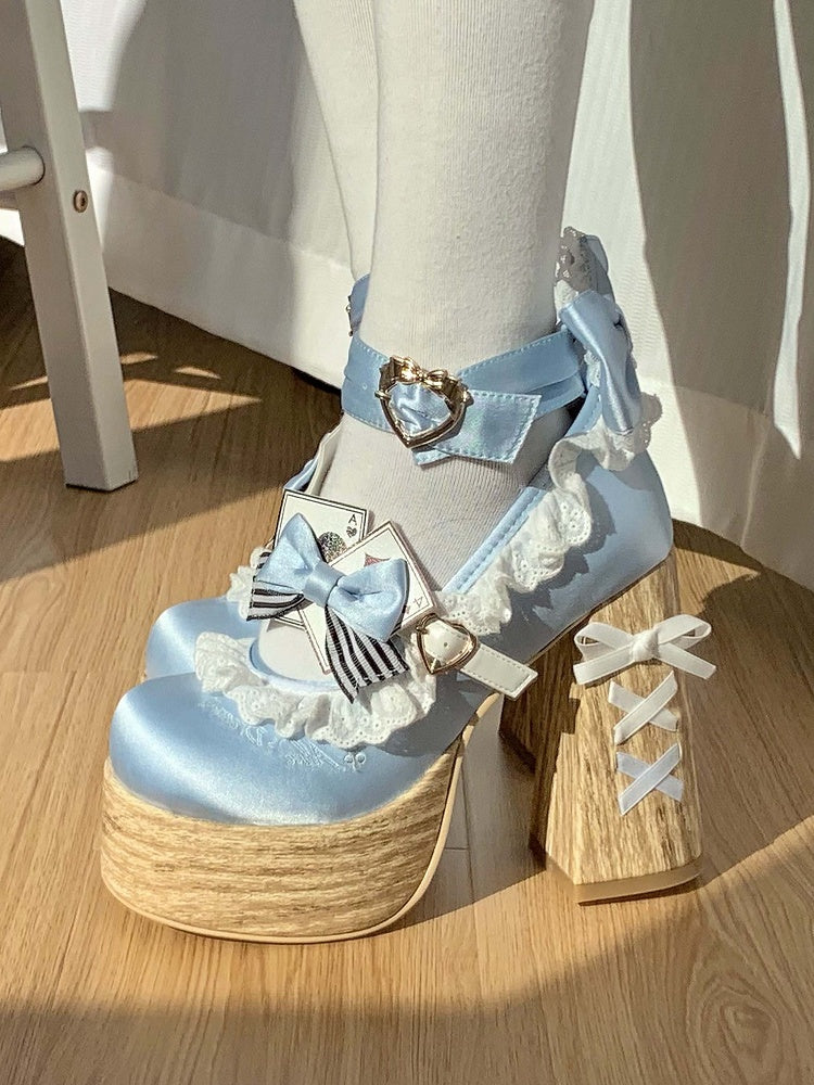 Alice in Wonderland Vibes Alice Blue Sweet Lolita Platforms Mary Janes