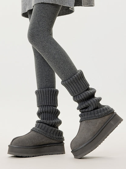 Minimalist Knit Leg Warmers - Xi Shang Mei Shao