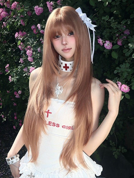 86CMのストレート前髪ウィッグ（シャンパンエア）