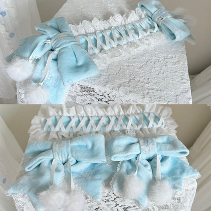 9 Color Options Lolita Hairband with Bowknot Hairclips