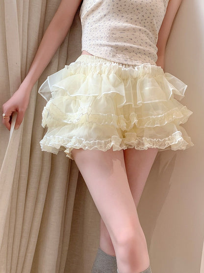 Lolita Puff Layers Cake Skirt - Lan Jian Chuan