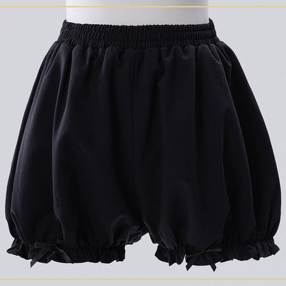 Jirai-kei Maid 4-Piece Set: Dress, Wrist Cuffs, Bloomers, Apron - Fluffy Heart