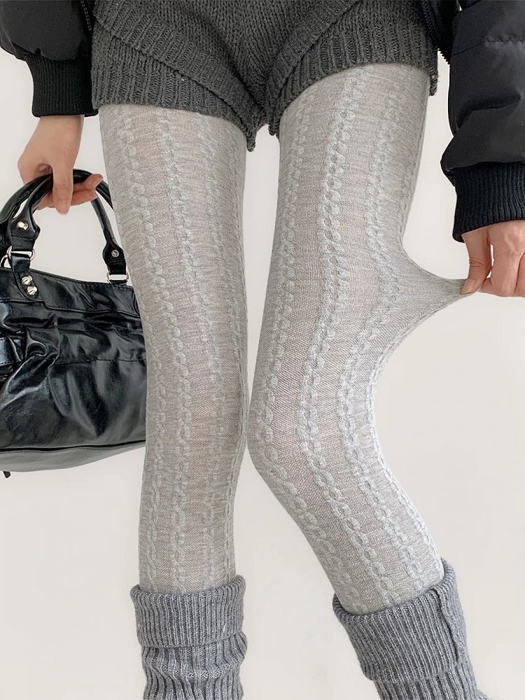 Tights Cable Knit Colors) Warm (3
