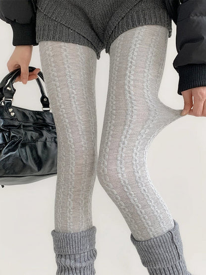 Tights Cable Knit Colors) Warm (3