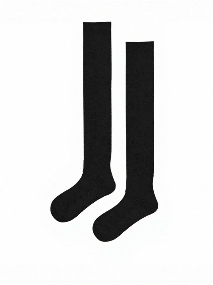 Six-Color Solid Ribbed Overknee Stockings - ModaSwings