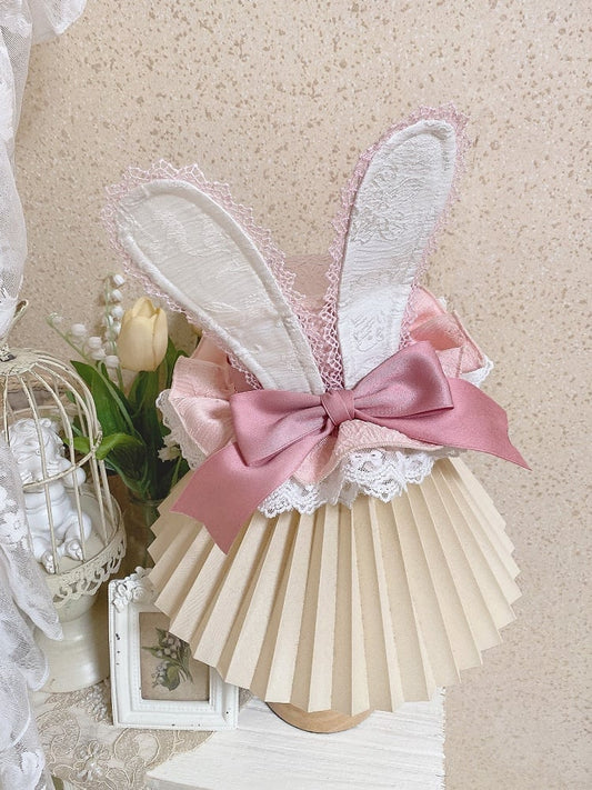 Mini Blue Bunny Pink Ears / Lolita Hat