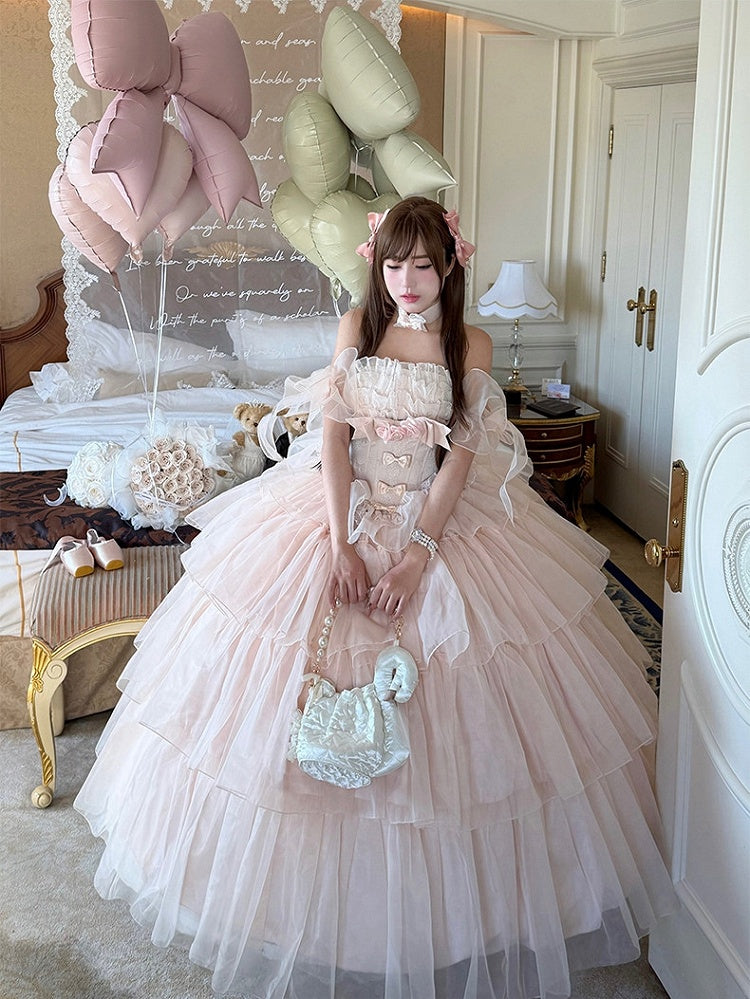 Pink Tulle Bowknot Arm Sleeves for Sweet Looks - Diamond Honey