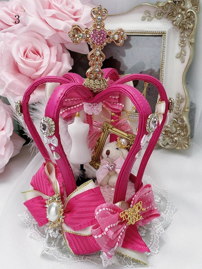 Beaded Hat Options Crown Decorated 3 Mini Floral Design