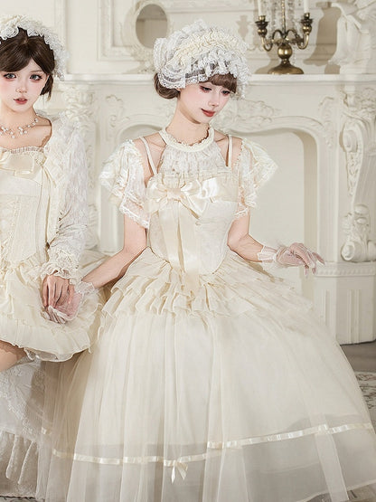 Beige Removable Lace Sleeves - With PUJI