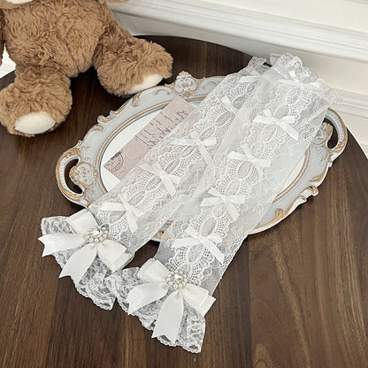 Farben Jirai Bowknot Kei Details 5 Spitzen-Handgelenkmanschetten mit