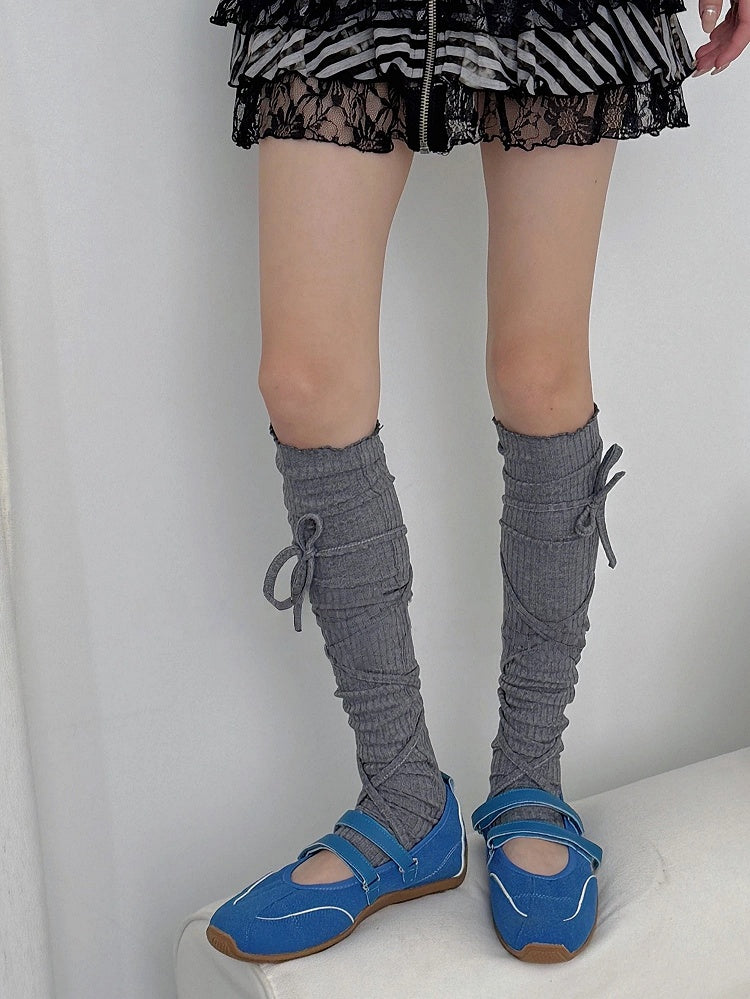 Stockings Lace-Up Style) Casual Ruched (Retro