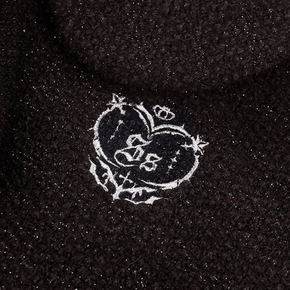 Furry Cape Kawaii Embroidery Dark With