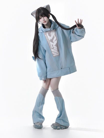 Techwear Kaiwai Cyberpunk Tenshi Shorts Blue