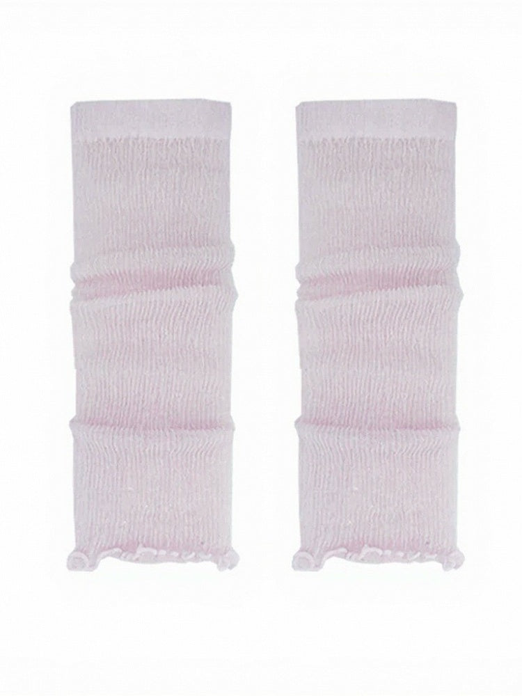 Ribbed Semi-sheer Ruffle Leg Warmers - ModaSwings