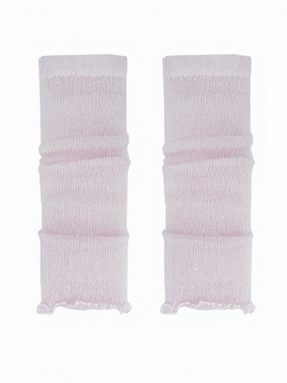 Ribbed Semi-sheer Ruffle Leg Warmers - ModaSwings
