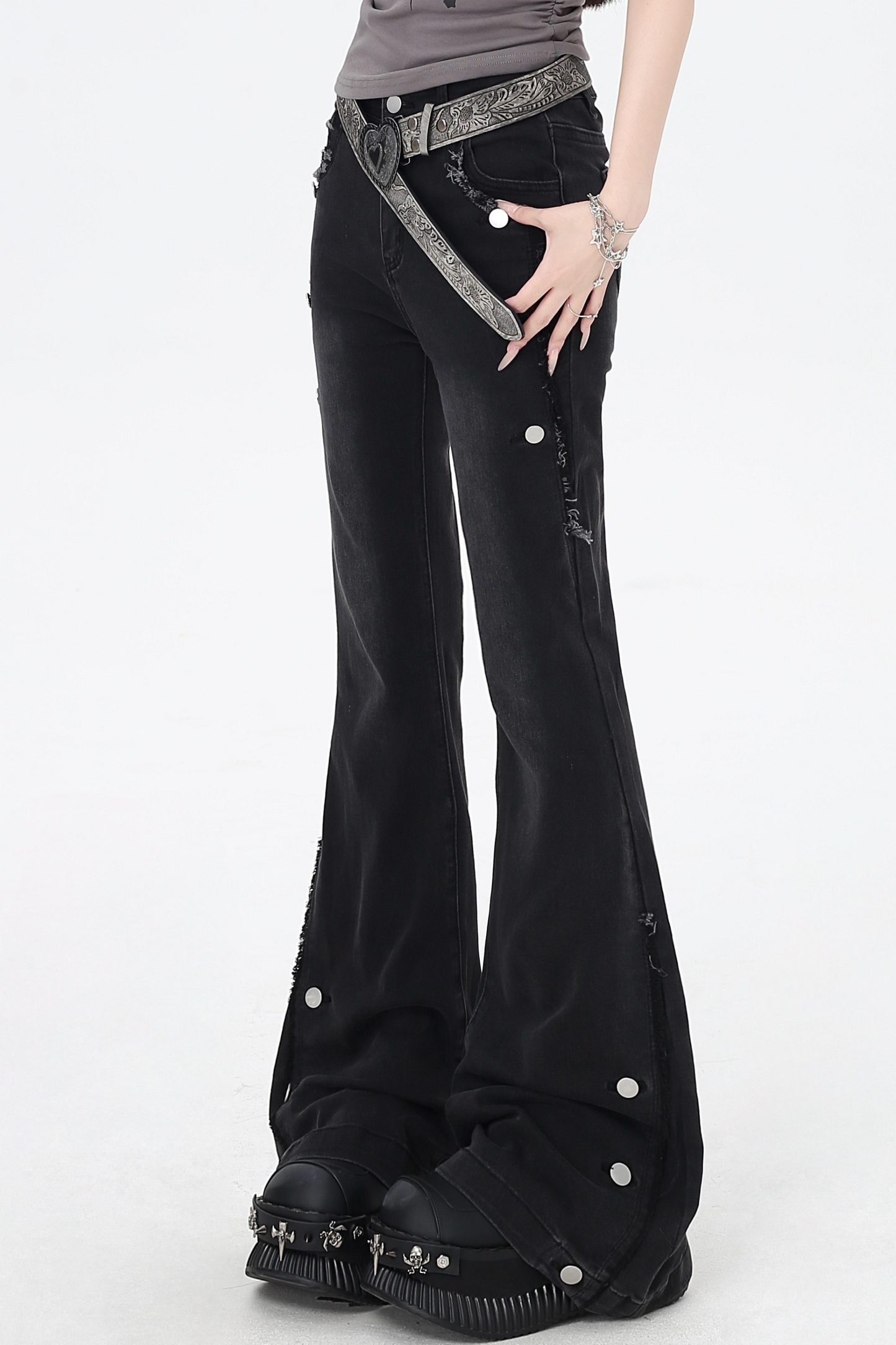 フレアジーンズ ウエストハイ マイクロスリム ヴィンテージ