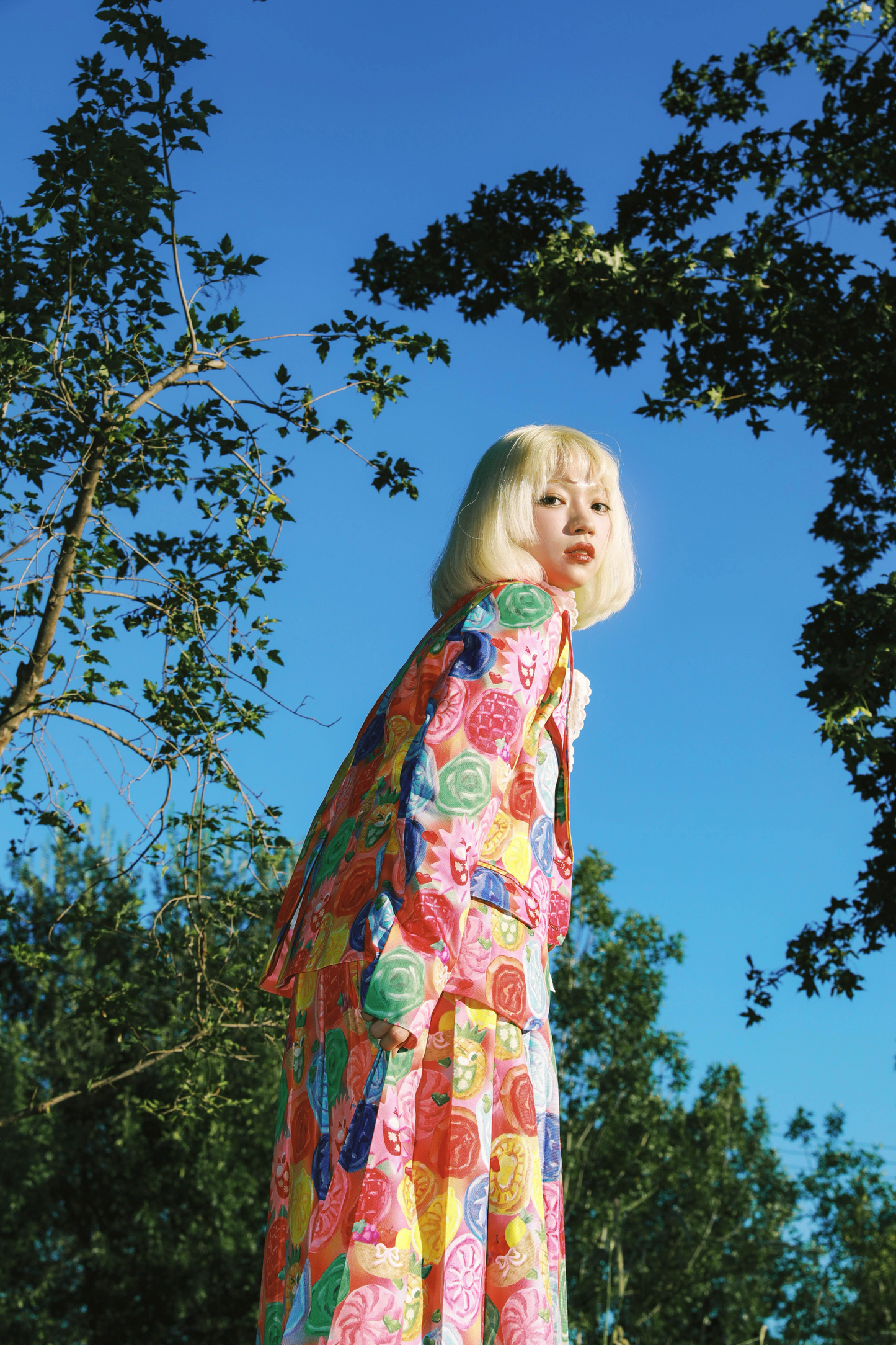 ジャケットy2k + 襟付きスカートファンタジー