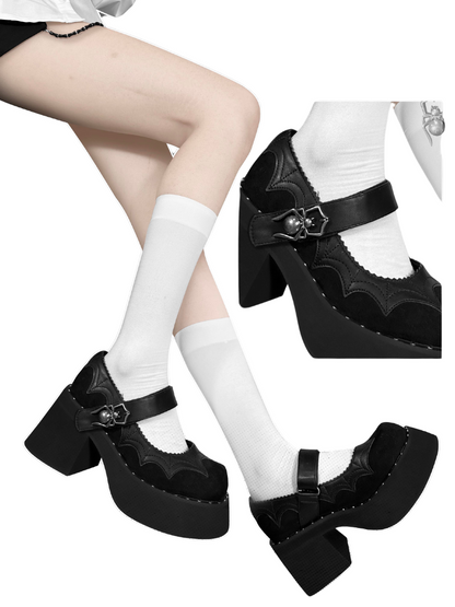 Goth Spider Shoes Dark Platform Subculture