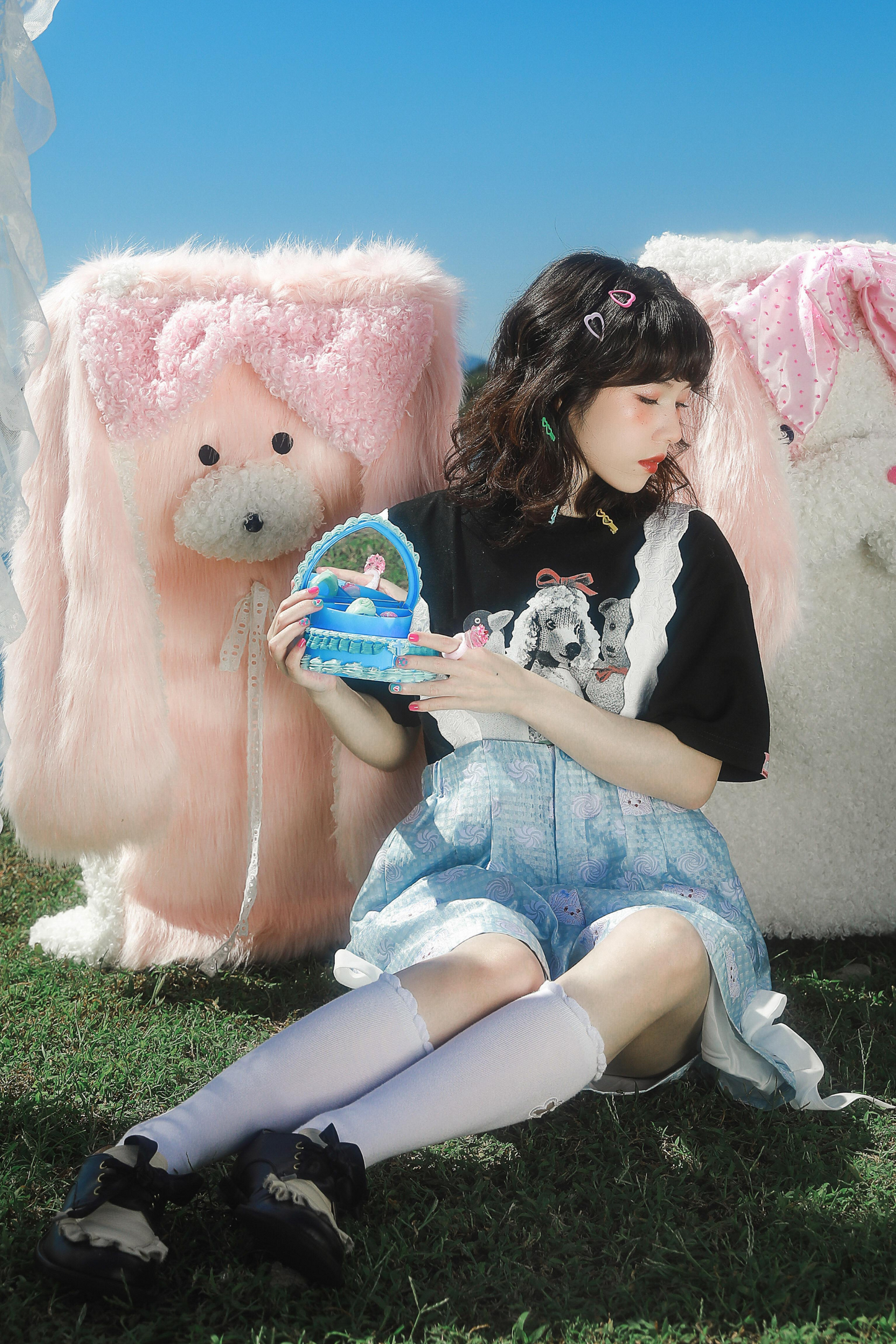 クマペンギンコラージュヴィンテージTシャツ