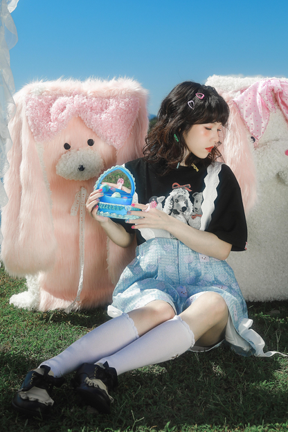 クマペンギンコラージュヴィンテージTシャツ