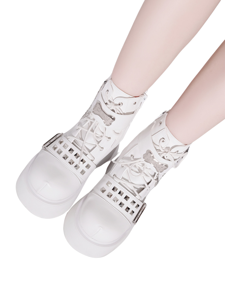 Rock Boots Platform Punk Round Toe