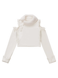 Snow Fragrance Rabbit Fur Coat Off Ward Sleve Sweater Suit