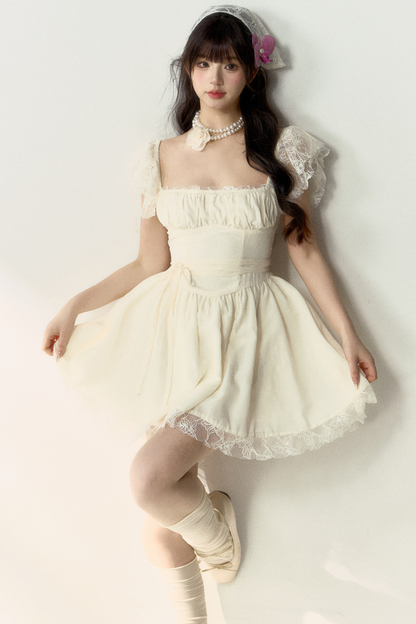 Kleid Schmetterling Spitze Straps