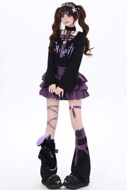 Neck Top Asian Halter Gothic