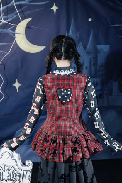 ドラキュラチェックノースリーブトップス