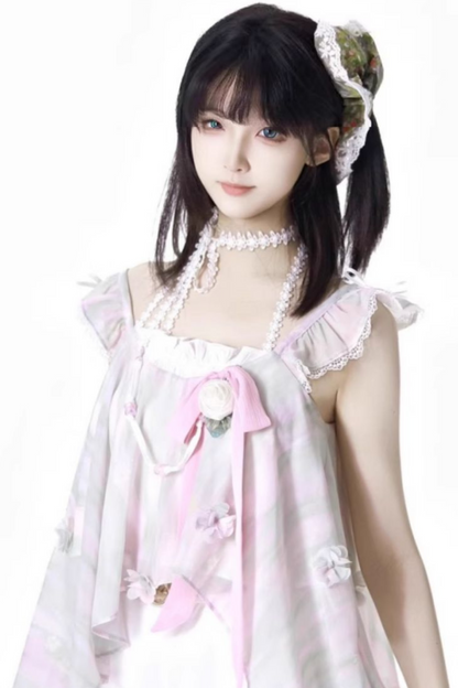 ショートパンツ + ブリス フローラル ノースリーブ トップ ドレス